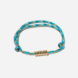 5 mm Gold Rondelle Bead Paracord Bracelet