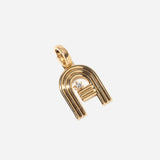 A Groovy Diamond Initial Charm