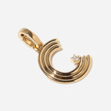C Groovy Diamond Initial Charm