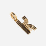K Groovy Diamond Initial Charm