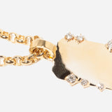 Diamond Dog Tag Hinged Charm