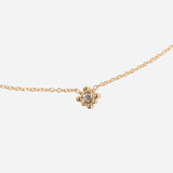 Tiny Bead Diamond Starburst Necklace