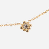 Tiny Bead Diamond Starburst Necklace