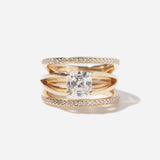 White Diamond Acute Enclose Ring