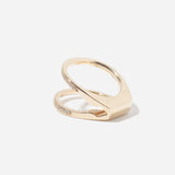 White Diamond Acute Enclose Ring