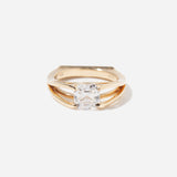 White Diamond Acute Enclose Ring