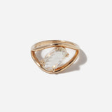2.02 ct Rose-cut Oval Diamond Loop Ring