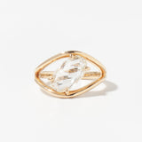 2.02 ct Rose-cut Oval Diamond Loop Ring