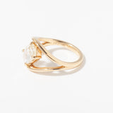 2.02 ct Rose-cut Oval Diamond Loop Ring