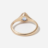 0.91 ct Blue Sapphire Shield Ring