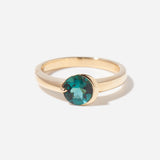 1.15 ct Seafoam Round Tourmaline Luminous Ring