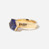 4.60 ct Hex Tanzanite Temple Ring