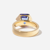 4.60 ct Hex Tanzanite Temple Ring