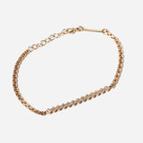 Hexagon Diamond Segment Box Chain Bracelet