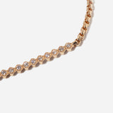 Hexagon Diamond Segment Box Chain Bracelet