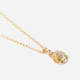 0.95 ct Rose-Cut Yellow Montana Sapphire Orb Pendant