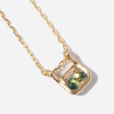 0.75 ct Bi-color Australian Oval Sapphire Outline Pendant