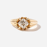 1.21 ct Asscher Marguerite Belcher Ring