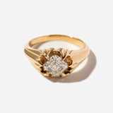 1.21 ct Asscher Marguerite Belcher Ring