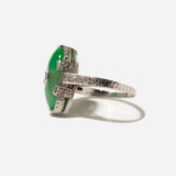 Jade & Diamond Cocktail Ring, c1910