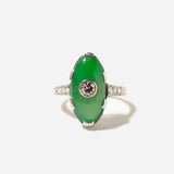 Jade & Diamond Cocktail Ring, c1910