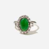 Jade Halo Ring, c1970