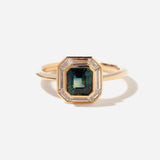 Dawn Parti Sapphire & Diamond Halo Engagement Ring