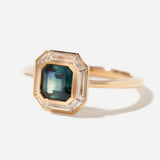 Dawn Parti Sapphire & Diamond Halo Engagement Ring