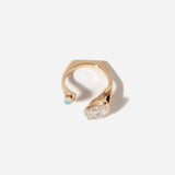 2.59 ct Lab-Grown Pear Diamond & Opal Intuitive Ring