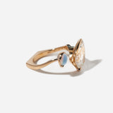 2.59 ct Lab-Grown Pear Diamond & Opal Intuitive Ring