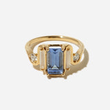 2.18ct Baguette Sapphire Wave Ring