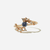Small Round Celestial Lavender Sapphire & Diamond Ring