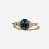 1.97 ct Parti-Sapphire and Crescent Diamond Neptune Ring