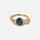 1.97 ct Parti-Sapphire and Crescent Diamond Neptune Ring