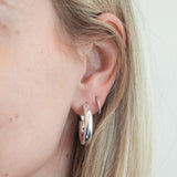 25mm Sterling Silver Omega-Back Hoops