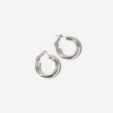 25mm Sterling Silver Omega-Back Hoops