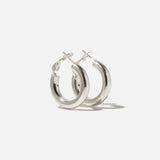 25mm Sterling Silver Omega-Back Hoops