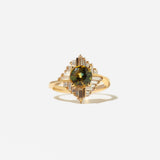 1.74 ct Parti Sapphire & Baguette Diamond Oasis Engagement Ring