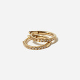 Pavé Diamond Hinge Huggie Hoops 12mm