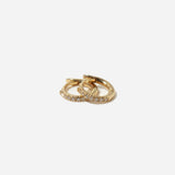 Pavé Diamond Hinge Huggie Hoops 9mm