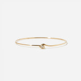 Pear Diamond Bezel Wire Cuff Bangle Bracelet