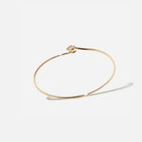 Pear Diamond Bezel Wire Cuff Bangle Bracelet