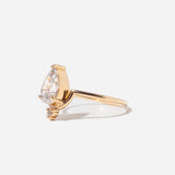 Pear Diamond Nestled Ring