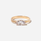 Marquise Diamond Ridge Solitaire Ring