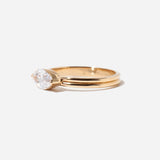 Marquise Diamond Ridge Solitaire Ring