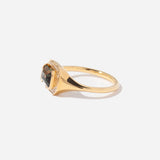 1.50 ct Parti Sapphire & Trapezoid Diamond Engagement Ring