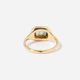 1.50 ct Parti Sapphire & Trapezoid Diamond Engagement Ring