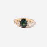 2.03 ct Green Oval Sapphire Julia Ring