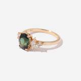 2.03 ct Green Oval Sapphire Julia Ring