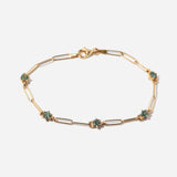 Teal Sapphire Iris Bracelet